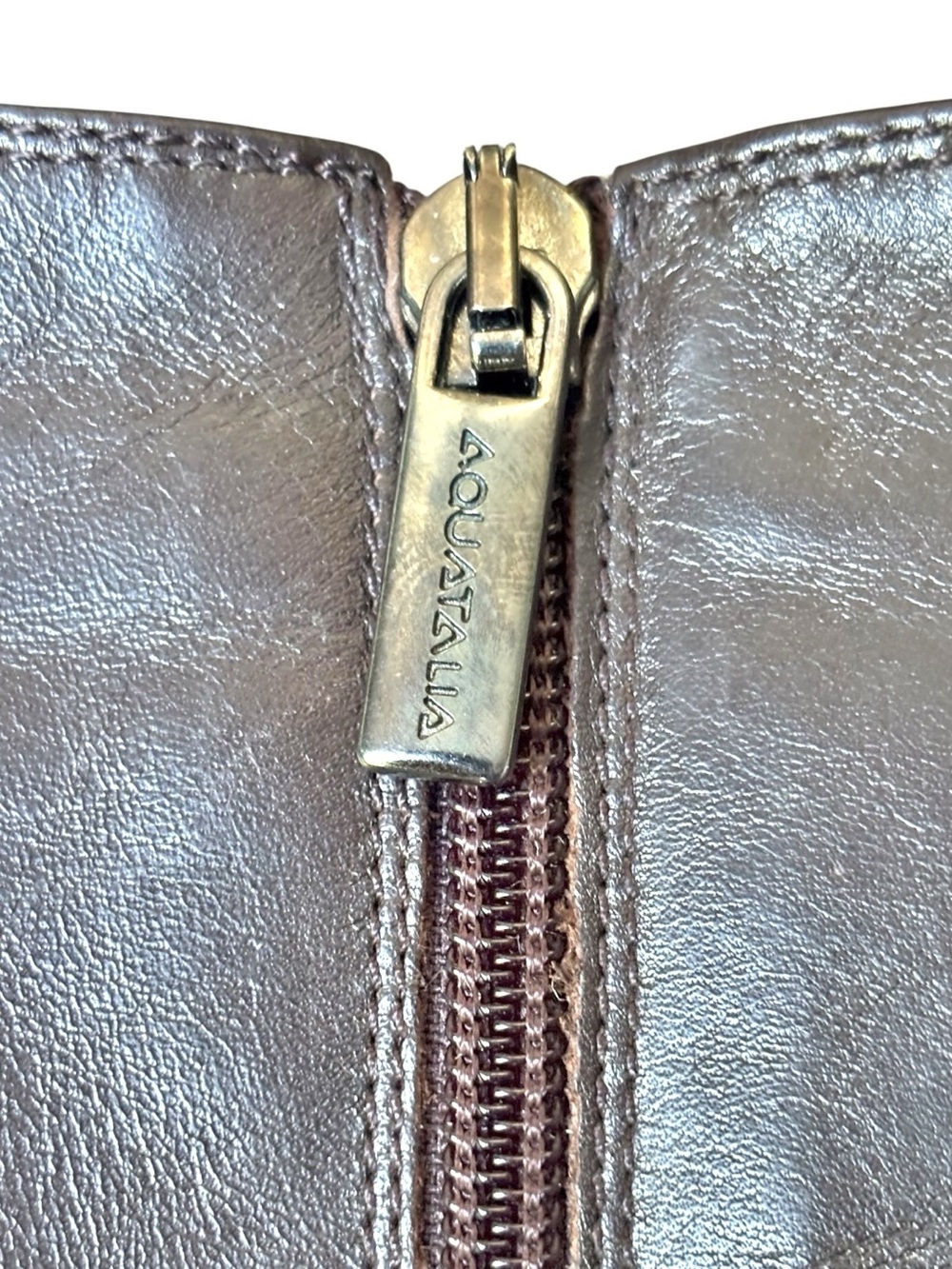 Aquatalia by Marvin K brown leather riding boot knee high made in Italy | 8.5 - Picture 12 of 14
